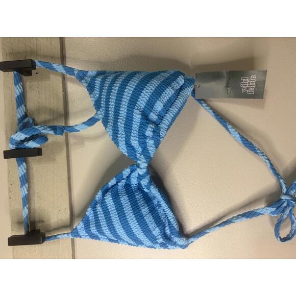 wild fable Other - Wild Fable Striped Bikini Top - Blue/Light Blue Small